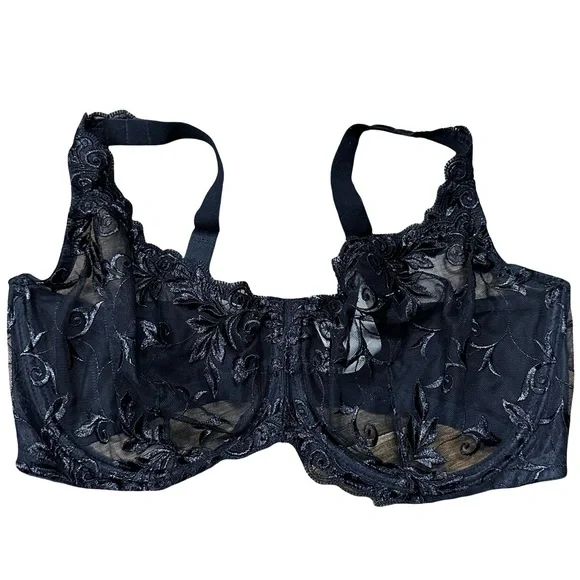 Soma Black Sensuous Lace Unlined Bra Size 38DDD Sexy Comfy - Picture 1 of 7